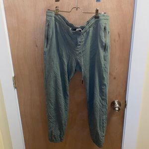 Army green joggers